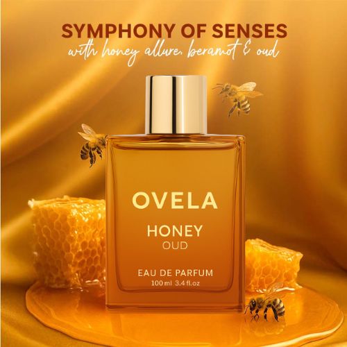 Ovela Honey Oud | Eau de Parfum | Patchouli, Vanilla, Bergamot | Floral & Spicy | Made with Clean & Vegan Essentials Oils | Cruelty Free Fragrance Perfume